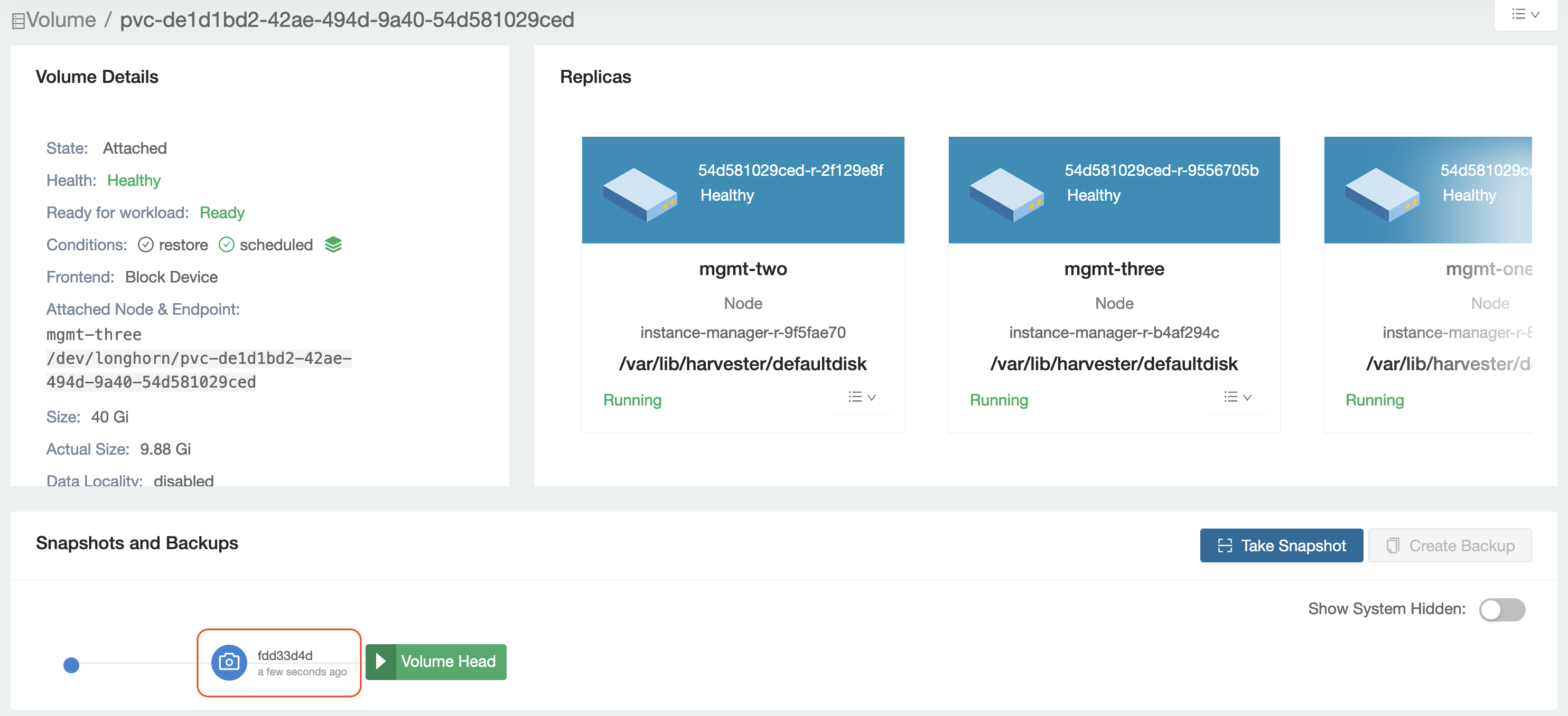 check the snapshot is ready